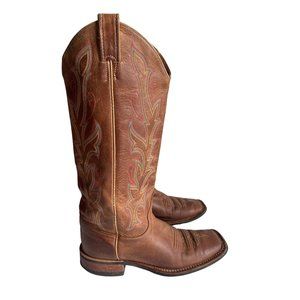 Ariat Legend Womens 7.5 B Turquoise Brown Leather Western Cowboy Boots 15840